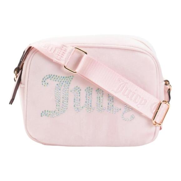 Juicy Couture Blush Velour Rhinestone Obsession Crossbody Bag – NWOT - Picture 1 of 10